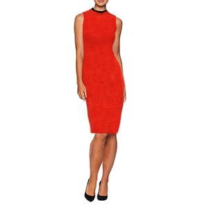 NWT Margherita Missoni Sleeveless Mock-Neck Red Sweater-Dress Size S